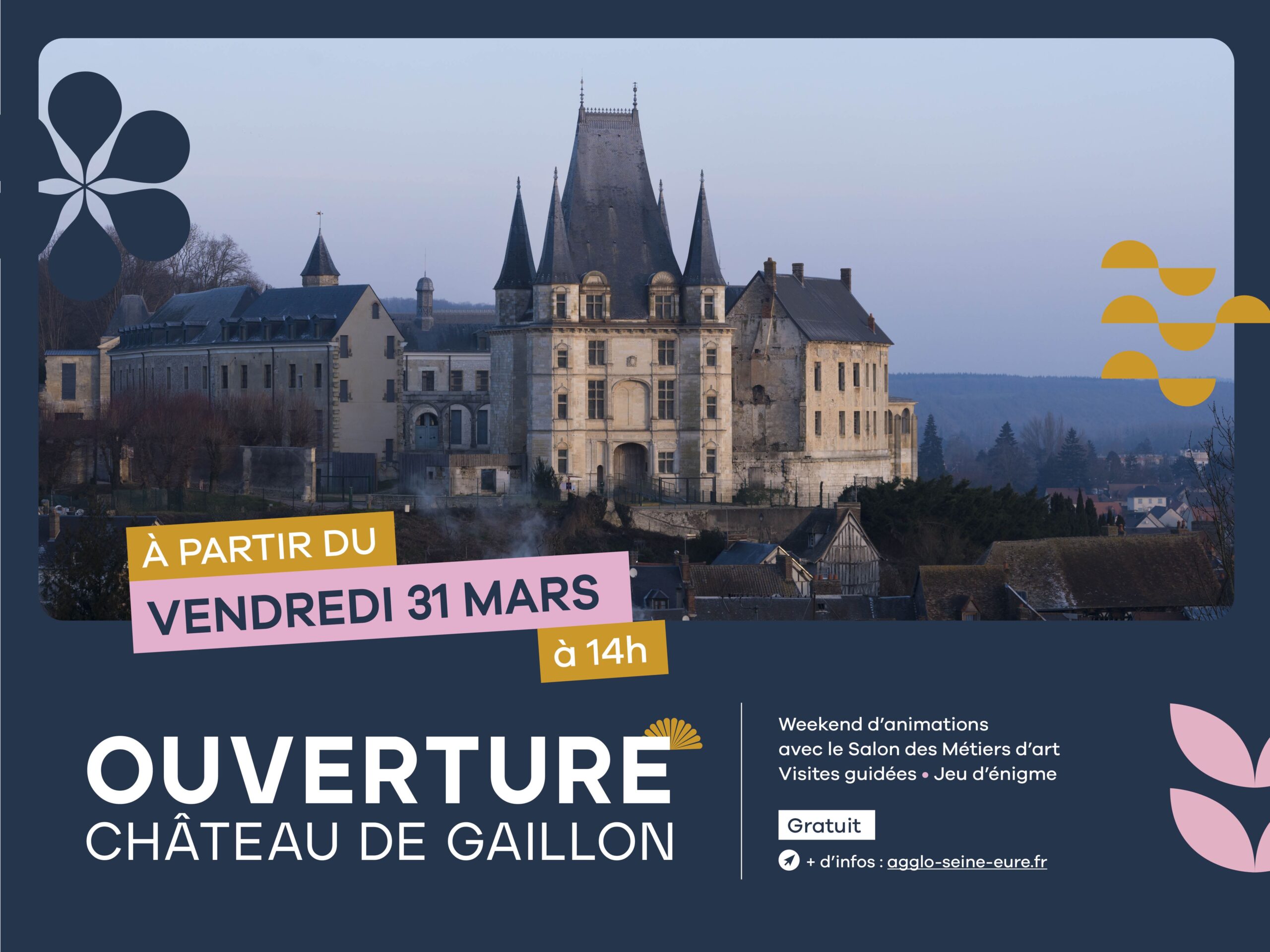 Réouverture 2023 du château de Gaillon Affiche